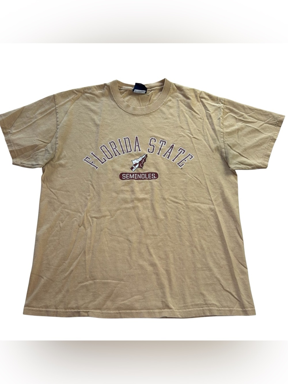 Vintage FSU Florida State Seminoles Mens AS Sports T-Shirt Gold Arch Logo size L